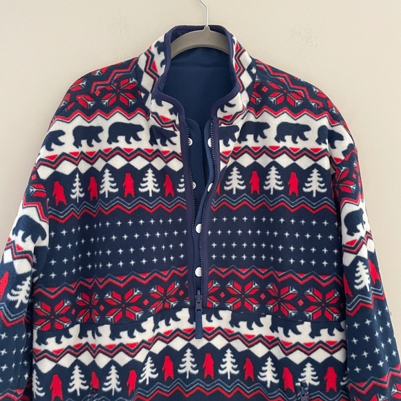 Chubbies Reversible Fleece Aztec Men Cabinecore 1/4 Zip Pullover Anorak Jacket - Picture 5 of 16